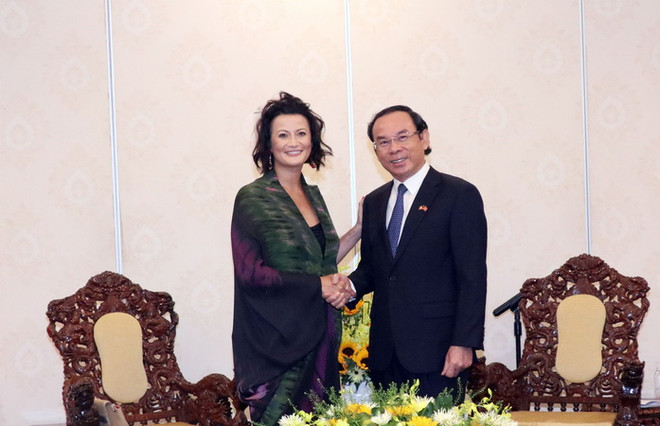 Bí thư Thành ủy TP.HCM tiếp Chủ tịch Thượng viện Vương quốc Bỉ ảnh 1