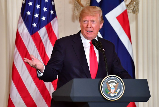 Tổng thống Mỹ Donald Trump. (Ảnh: UPI/TTXVN) Tổng thống Mỹ Donald Trump: NAFTA phiên bản mới "đang ở khá gần" ảnh 1