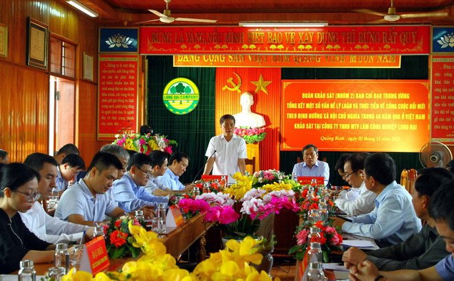 Trưởng Ban Kinh tế TW làm việc với Ban Thường vụ Tỉnh ủy Quảng Bình ảnh 1