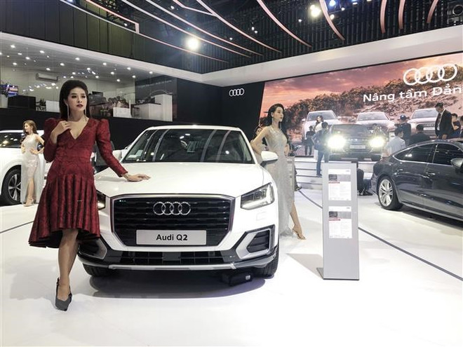 Một mẫu xe của Audi. (Ảnh: Mỹ Phương/TTXVN) Đã có 14 hãng xe đăng ký tham gia triển lãm ôtô lớn nhất Việt Nam ảnh 1