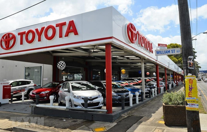 Các mẫu xe ôtô mới của hãng Toyota (Nguồn: AFP/TTXVN) Nhiều hoạt động kinh doanh của Toyota Việt Nam tăng trưởng mạnh ảnh 1