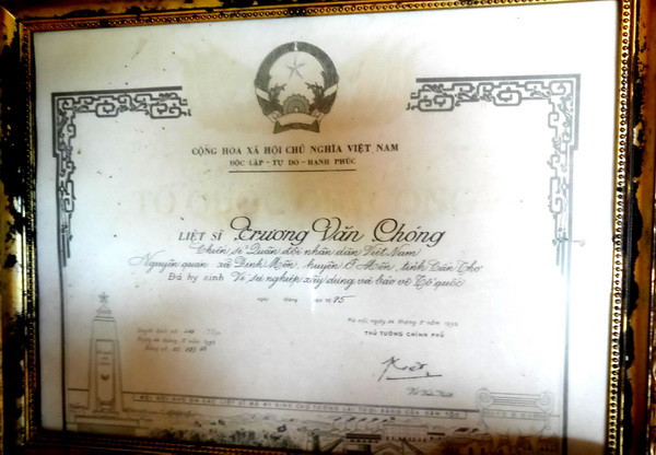 Cần Thơ thu hồi giấy báo tử đối với ''liệt sỹ'' trở về sau 33 năm ảnh 1