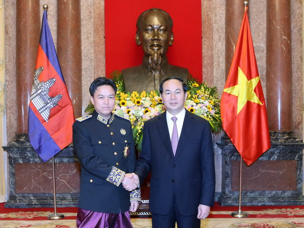 Chủ tịch nước Trần Đại Quang tiếp các Đại sứ trình Quốc thư ảnh 4