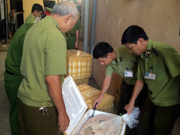 Ninh Bình thu giữ 14 thùng xốp chứa nội tạng bốc mùi hôi thối ảnh 1