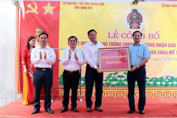 Hưng Yên công bố bảo vật quốc gia tượng Phật Quan Âm chùa Mễ Sở ảnh 1