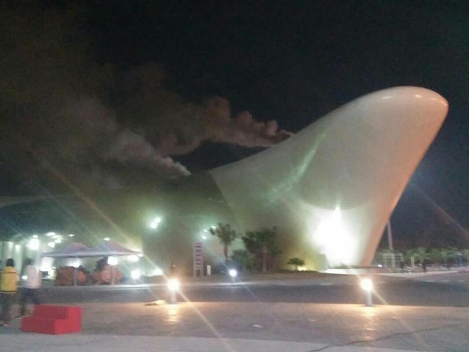 Dập tắt hoàn toàn đám cháy tại Cung quy hoạch Quảng Ninh ảnh 1