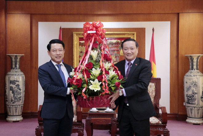 Lãnh đạo các bộ, ngành của Lào chúc mừng 75 năm Quốc khánh 2/9 ảnh 3