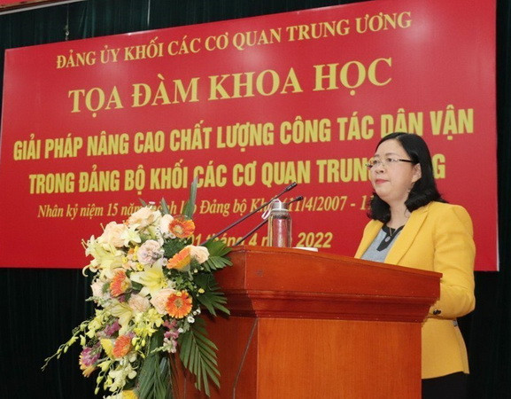 Nâng cao chất lượng công tác dân vận trong Đảng bộ Khối các cơ quan TW ảnh 1