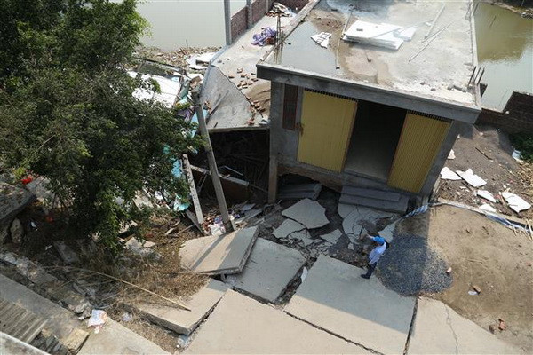 Thái Nguyên: Xác định nguyên nhân gây sụt lún đất khu vực Trại Cau ảnh 1