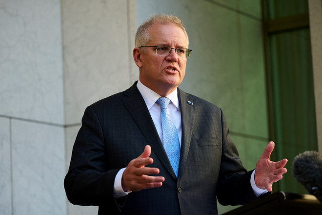 Thủ tướng Australia Scott Morrison. (Ảnh: AFP/TTXVN) Về khả năng liên minh kinh tế Australia-Mỹ đối đầu với Trung Quốc ảnh 2