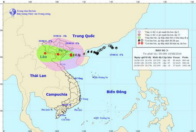 Bão số 3 sẽ đi sâu vào đất liền và suy yếu thành áp thấp ảnh 1