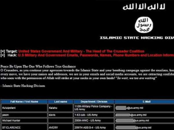 Nhóm IS tung dữ liệu về 700 binh sỹ Mỹ để làm mục tiêu tấn công ảnh 1