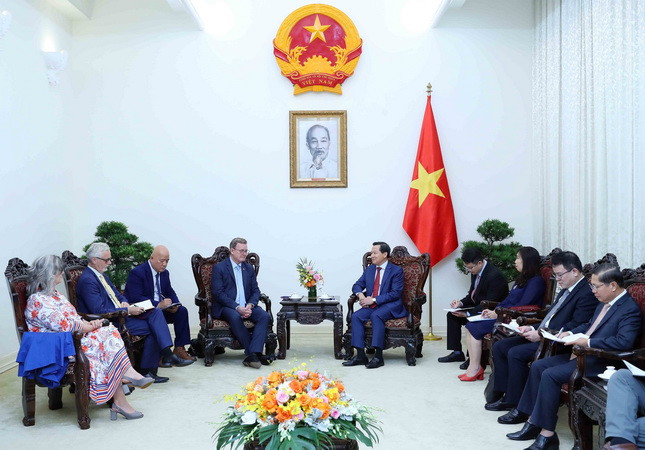 Quang cảnh buổi tiếp. (Ảnh: An Đăng/TTXVN) Tiếp tục đưa quan hệ hợp tác Việt Nam-Đức ngày càng thiết thực ảnh 2