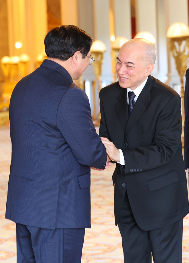 Lãnh đạo các nước ASEAN tiếp kiến Quốc vương Campuchia ảnh 3