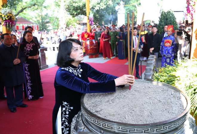 Lễ kỷ niệm 1980 năm khởi nghĩa Hai Bà Trưng tại huyện Mê Linh ảnh 1