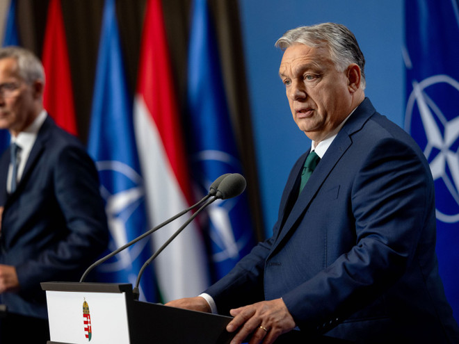 Thủ tướng Hungary Viktor Orban phát biểu tại Hội nghị. (Nguồn: Newsweek) 1207_viktor-orban-nato.jpg