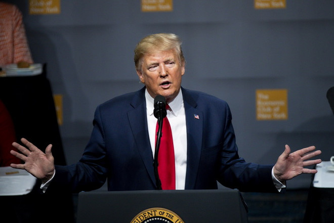 Tổng thống Mỹ Donald Trump. (Ảnh: THX/TTXVN) Ông Trump: Chiến tranh với Triều Tiên có thể làm 100 triệu người chết ảnh 1