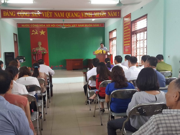 Toàn cảnh buổi công bố kết quả. (Ảnh: Thanh Thương-Diệp Trương/TTXVN) Bánh kem cho trẻ ăn tại trường mầm non ở Bắc Ninh có nhiều sai sót ảnh 1