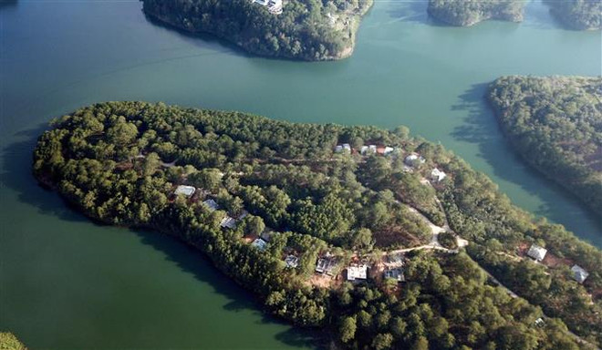 Cưỡng chế công trình xây không phép tại Khu Du lịch hồ Tuyền Lâm ảnh 1