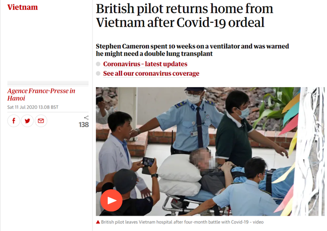 Báo chí Anh phản ánh đậm nét việc bệnh nhân 91 tại Việt Nam xuất viện ảnh 2