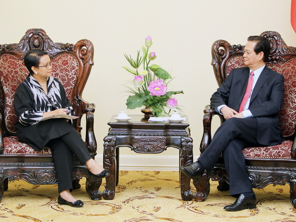 Thủ tướng Nguyễn Tấn Dũng tiếp Bộ trưởng Ngoại giao Indonesia ảnh 1