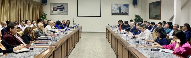 Quang cảnh cuộc họp thứ 41 Ủy ban liên chính phủ Việt Nam-Cuba. (Ảnh: Mai Phương/TTXVN) ttxvn_1204_viet nam cuba.jpeg