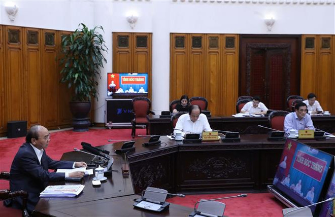 Thủ tướng Nguyễn Xuân Phúc làm việc trực tuyến với tỉnh Sóc Trăng ảnh 1