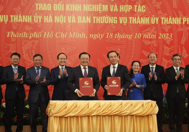 Thành ủy TP.HCM-Hà Nội thúc đẩy hợp tác toàn diện trong các lĩnh vực ảnh 1