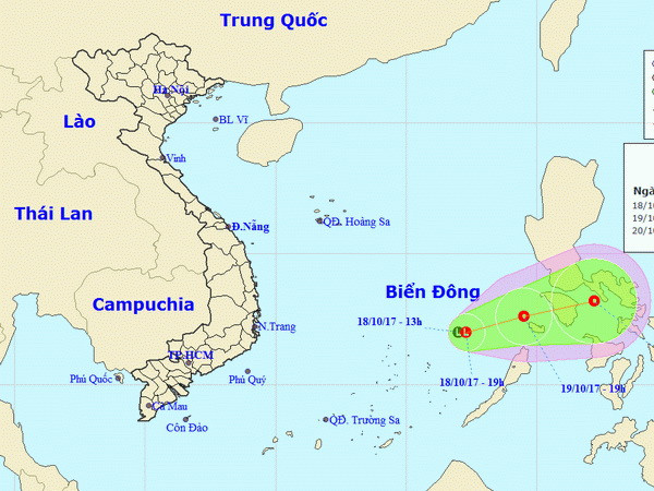 Vùng áp thấp di chuyển, có khả năng mạnh lên thành áp thấp nhiệt đới ảnh 1