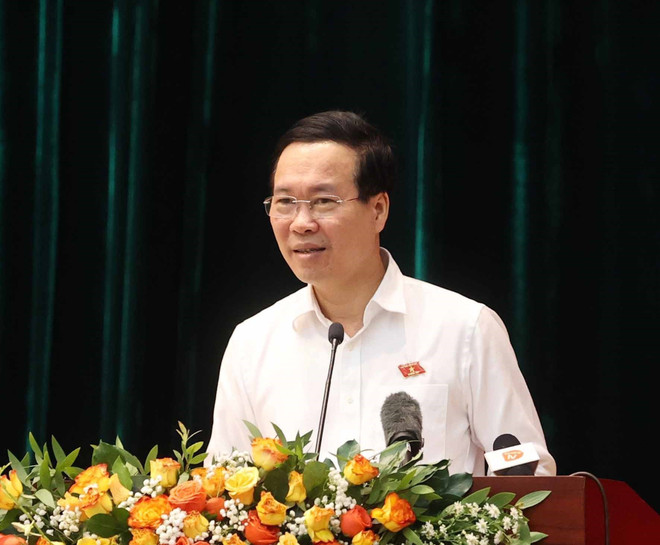 Chủ tịch nước Võ Văn Thưởng tiếp xúc cử tri thành phố Đà Nẵng ảnh 1