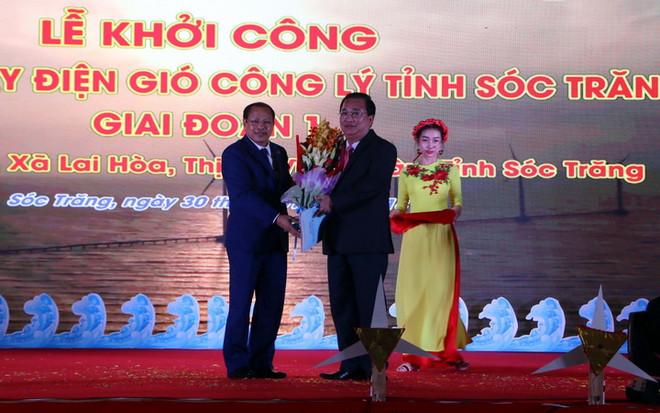 Khởi công xây dựng Nhà máy điện gió đầu tiên tại Sóc Trăng ảnh 1