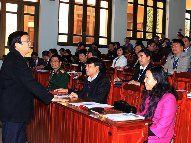 Chủ tịch nước đối thoại với học viên bồi dưỡng dự nguồn cán bộ cao cấp ảnh 1