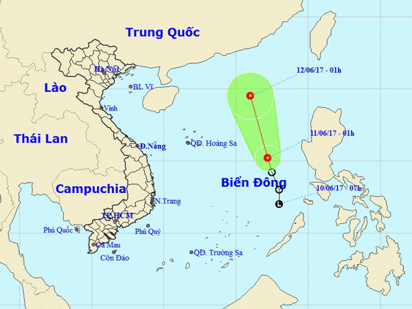 Trong 24 giờ tới, áp thấp nhiệt đới có khả năng mạnh thêm ảnh 1