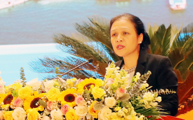 Bà Nguyễn Phương Nga, Chủ tịch Liên hiệp các tổ chức Hữu nghị Việt Nam. (Ảnh: Văn Đức/TTXVN) Đổi mới và nâng cao hiệu quả đối ngoại nhân dân trong tình hình mới ảnh 3