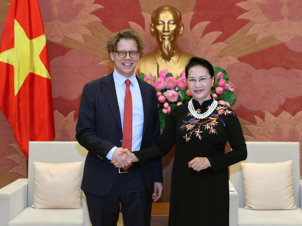 Chủ tịch Quốc hội tiếp Đại sứ Thụy Điển và Đại sứ Hungary ảnh 1