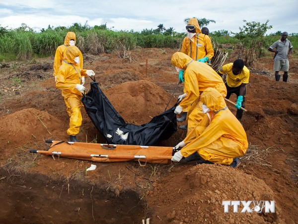 Chôn cất nạn nhân tử vong vì dịch Ebola ở Sierra Leon. (Ảnh: TTXVN) Lầu Năm Góc thành lập đội phản ứng nhanh đối phó với dịch Ebola ảnh 1