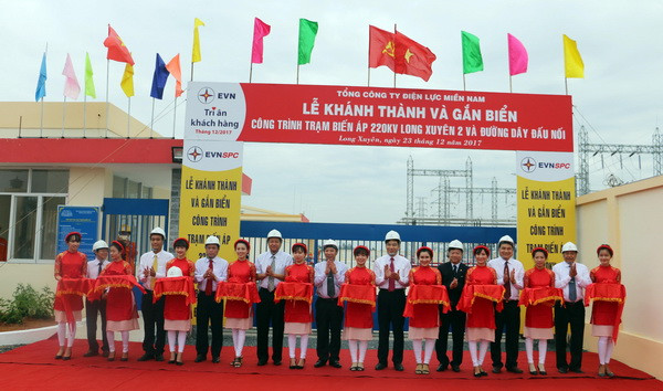 Khánh thành Trạm biến áp 220kV Long Xuyên 2 và đường dây đầu nối ảnh 1