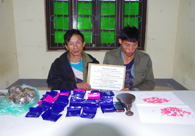Bắt quả tang hai người Lào vận chuyển trái phép ma túy qua biên giới ảnh 1