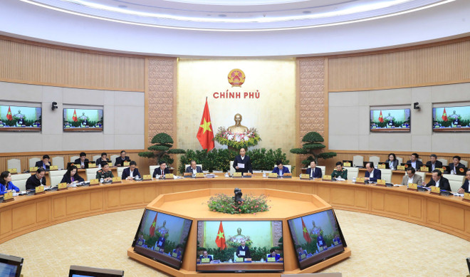 Thủ tướng Nguyễn Xuân Phúc phát biểu. (Ảnh: Thống Nhất/TTXVN) Nghị quyết phiên họp Chính phủ thường kỳ tháng 12 năm 2019 ảnh 1
