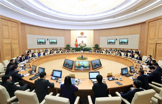 Quang cảnh hội nghị. (Ảnh: Thống Nhất/TTXVN) Nghị quyết phiên họp Chính phủ thường kỳ tháng 12 năm 2019 ảnh 3
