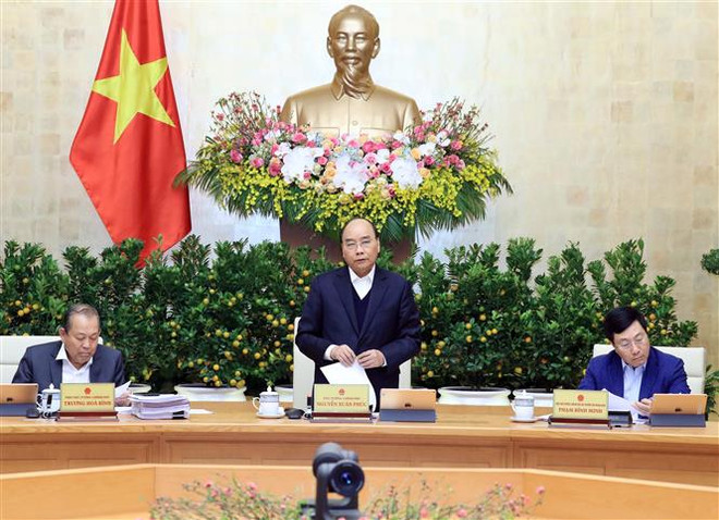 Thủ tướng Nguyễn Xuân Phúc phát biểu. (Ảnh: Thống Nhất/TTXVN) Nghị quyết phiên họp Chính phủ thường kỳ tháng 12 năm 2019 ảnh 2