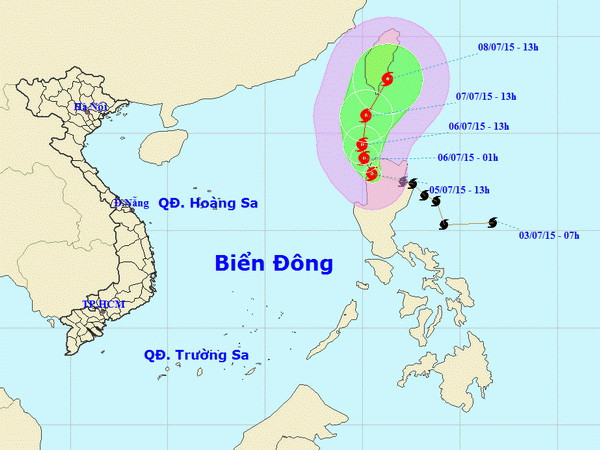 Bão Linfa vào gần đảo Đài Loan, Bắc Biển Đông sẽ có mưa dông mạnh ảnh 1