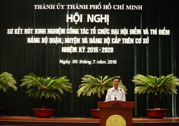 Thành ủy TP.HCM rút kinh nghiệm công tác tổ chức đại hội cơ sở ảnh 1