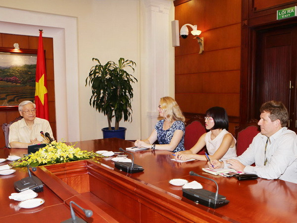 Tổng Bí thư Nguyễn Phú Trọng trả lời phỏng vấn báo chí Hoa Kỳ ảnh 1