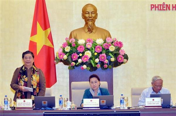 Phó Chủ tịch Thường trực Quốc hội Tòng Thị Phóng phát biểu. (Ảnh: Trọng Đức/TTXVN) Xây dựng lực lượng dự bị động viên hùng hậu, chất lượng cao ảnh 2