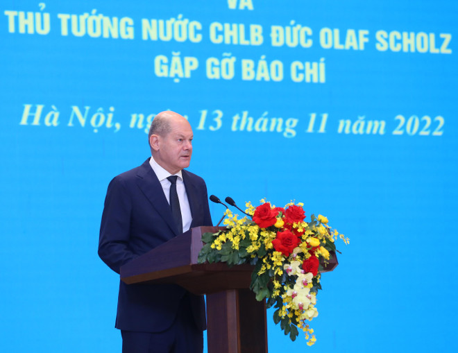 Thủ tướng Phạm Minh Chính và Thủ tướng Đức gặp gỡ báo chí ảnh 3