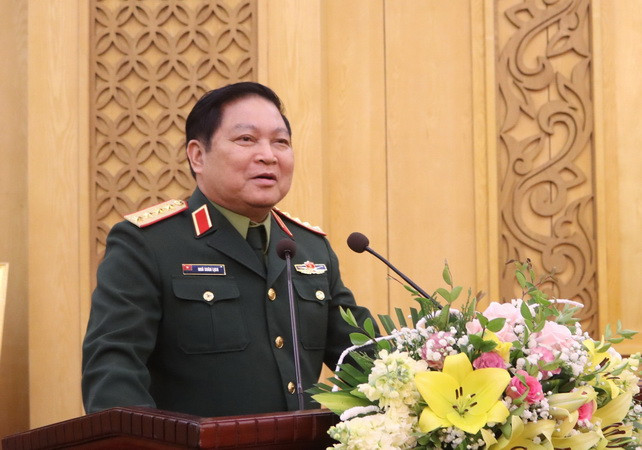 Đại tướng Ngô Xuân Lịch. (Ảnh: Ninh Đức Phương/TTXVN) Bộ Quốc phòng gặp mặt một số tướng lĩnh nguyên lãnh đạo Quân đội ảnh 1