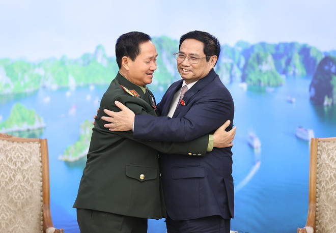 Hình ảnh Thủ tướng tiếp Tổng Tham mưu trưởng Quân đội nhân dân Lào ảnh 2