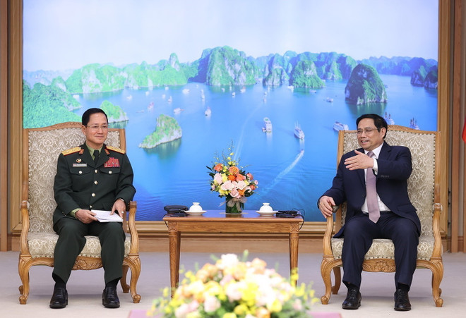 Hình ảnh Thủ tướng tiếp Tổng Tham mưu trưởng Quân đội nhân dân Lào ảnh 5