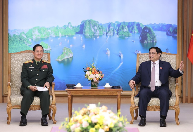 Hình ảnh Thủ tướng tiếp Tổng Tham mưu trưởng Quân đội nhân dân Lào ảnh 4